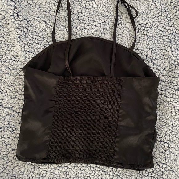 self-tie satin tank top, S - Picture 2 of 3